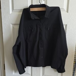 Lululemon Woven Air Black Snap Shacket